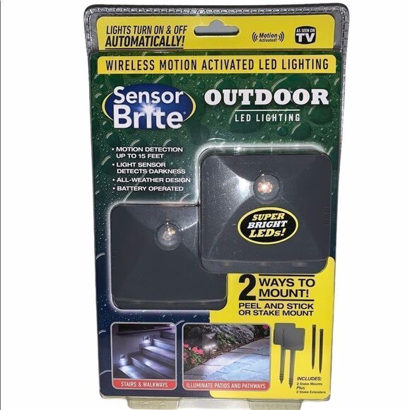 Sensor Brite Outdoor Motion Flood Light, 2 Pack - Picture 1 of 6